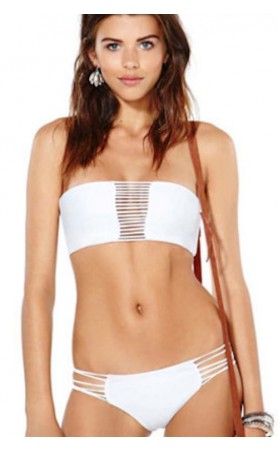 Mikoh Swimwear Kapalua Multi String Bikini Bottom in Foam White