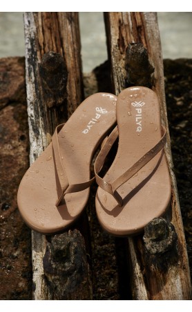 PilyQ Suede Sandal in Nude