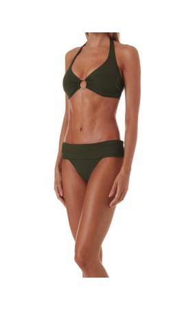 Melissa Odabash Brussels Underwire Bikini Top in Olive Ribbed